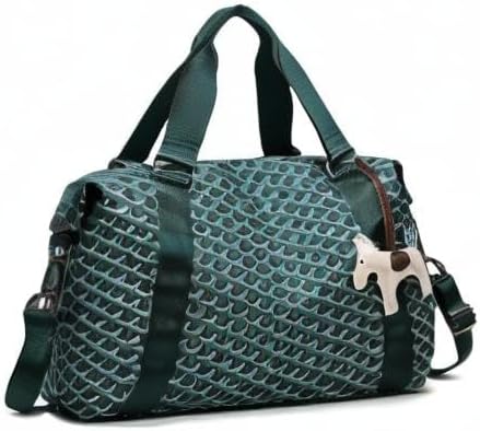 Weekender Duffel Sport Gym Bag Overnight Travel duffle Bags with Wet Pocket S1-Check Green