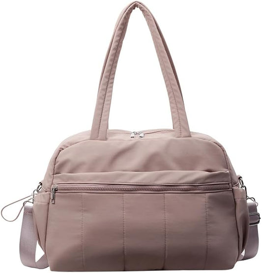Gym Bag Sport Duffel Overnight Weekender Travel Bag with wet pocket and shoe pocket M03 Dusty pink