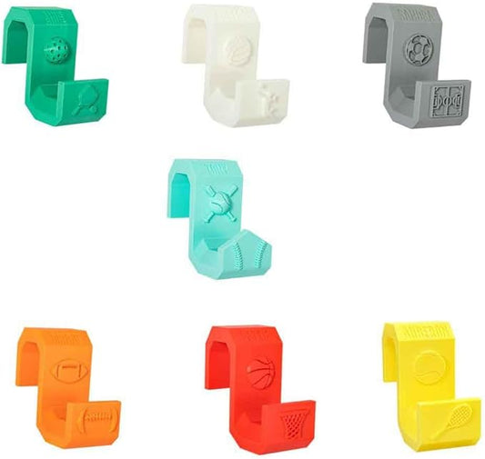 3D Printed Custom Sport Hook for Fence - Volleyball, Pickleball, Soccer, Tennis, Basketball, Football, Softball - Bag Clip for Water Bottle - 14 Colors