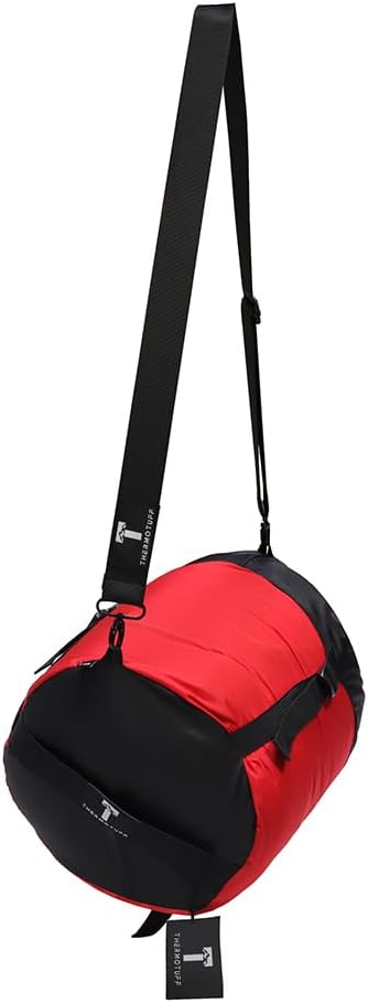 Thermotuff Wearable Sleeping Bag with Dual Hoodie, Long Sleeves, Pockets & Adjustable Drawstring - Ideal for Camping, Cold Weather Hiking, and Stadium Sak Blanket