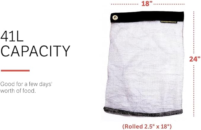 The Ultralight Camping Bundle- Rodent Proof Dry Bag for Backpacking - Bear Bag Food Storage for Camping with Coghlans Odor Proof & Waterproof Bag, Survival Utility Rope and Carabiner (Large)