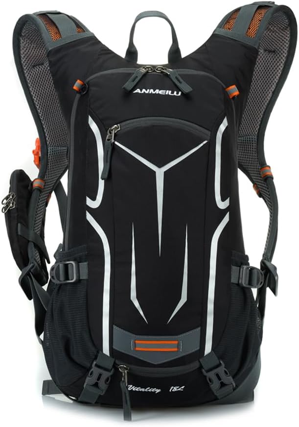 ANMEILU Outdoor Cycling Backpack, 18L, Black
