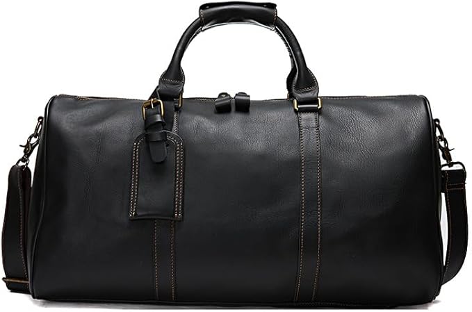 GOKA & MESCHÉ DUFFLE BAG FULL GRAIN COWHIDE LEATHER (BLACK)
