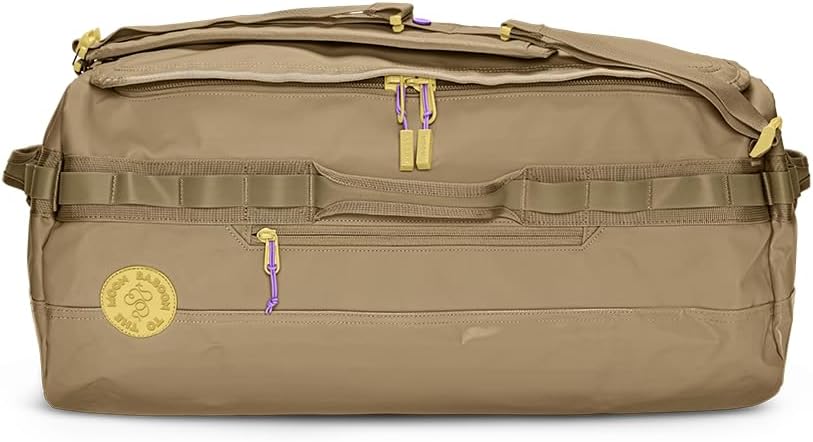 Baboon to the Moon Go-Bag Big Duffle Bag - Detachable Straps, Stylish, Compact, Large Travel Bag Lightweight, Durable, Water-Resistant for Men and Women (Kraft Paper)