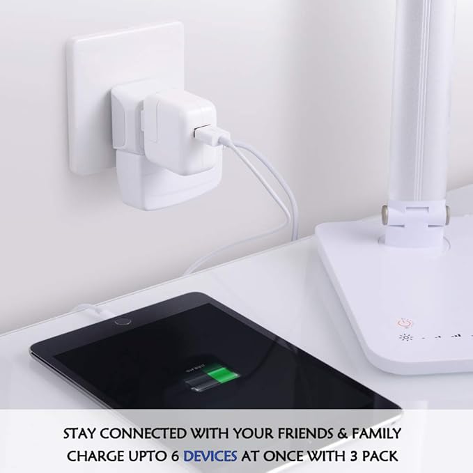 Ceptics Brazil Travel Adapter Plug with Dual Usa Input - Type N (3 Pack - Ultra Compact - Safe Grounded Perfect for Cell Phones, Laptops, Camera Chargers and More - Power Plug (CT-11C)