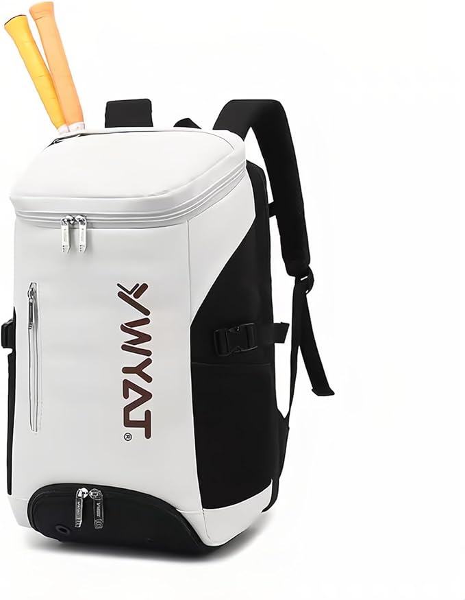Badminton Tennis Backpack with Shoe Compartment,Racket Holder, Large Capacity Sports Bag for Tennis, Badminton, Pickleball, Squash