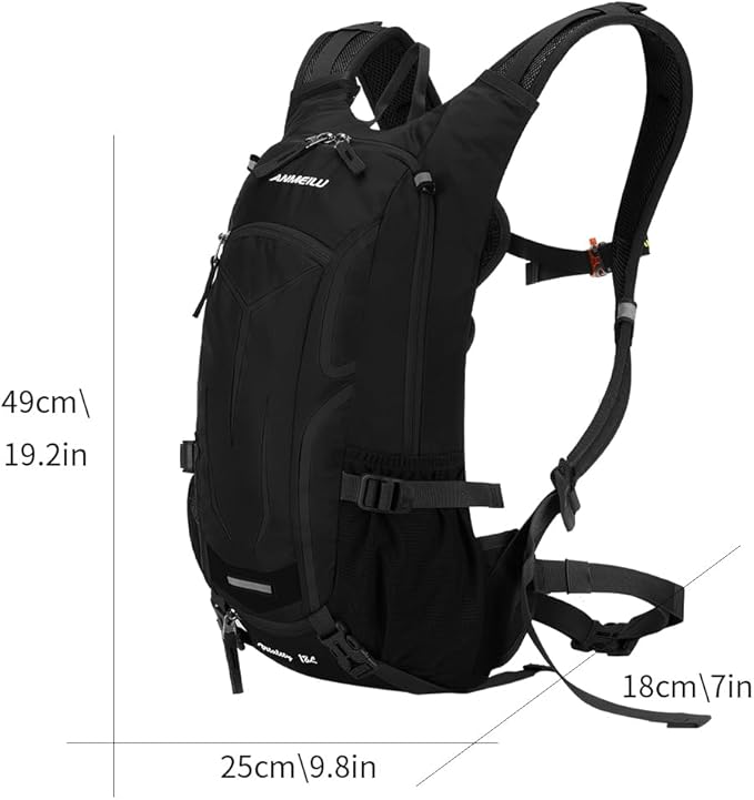 ANMEILU Outdoor Cycling Backpack, 18L, Black