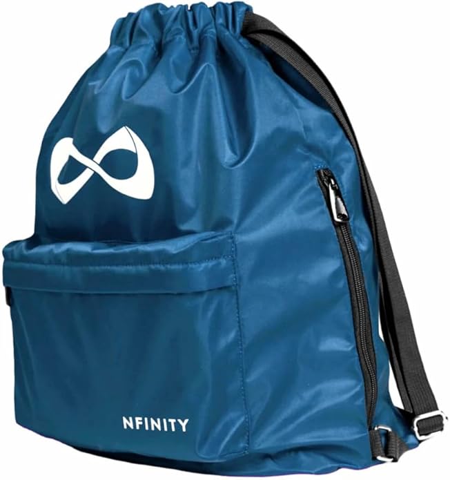 Nfinity Drawstring Backpack Durable Gym Backpack – Large Capacity, Waterproof Backpack, Multi-Compartment Cinch Bag