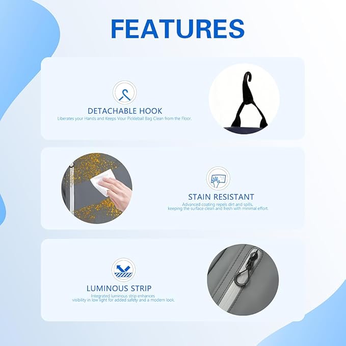 Pickleball Bag, Tennis & Badminton Sports Racket Backpack, Waterproof Large Capacity Sports Backpack with Shoe Compartment for Women Men