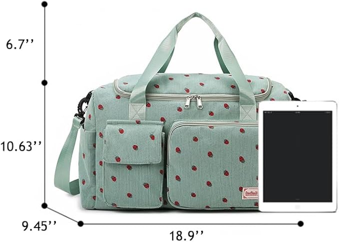 Gym Bag Sport Duffel Overnight Weekender Travel Bag with wet pocket and shoe pocket K03 Green