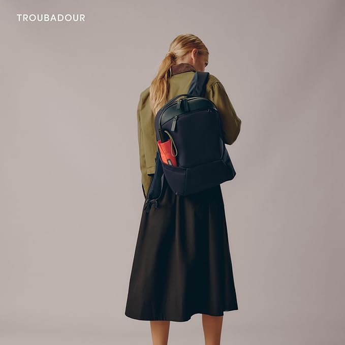 Troubadour Apex 4.0 Compact - 16L Premium Laptop Backpack - Ergonomic & Water Resistant - Designed for Work and Travel - Ink Blue