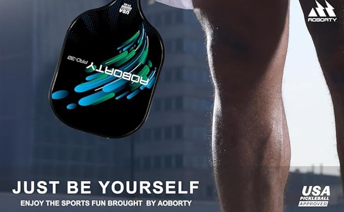 Pickleball Paddles 4 Pack - USAPA Light Graphite Premium Rackets Fiber Face & Polymer Honeycomb Core Pickleball Set with 4 Outdoor Indoor Balls Including Portable Carry Bag