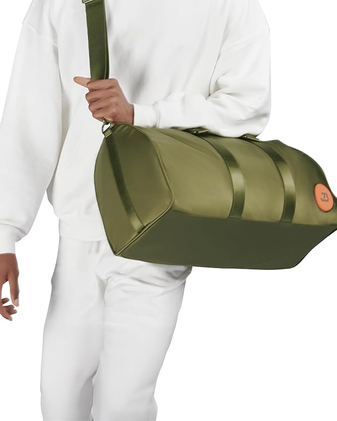 4Pcs/Set Waterproof Sports Duffel Bag 1000D Nylon Heavy Duty Travel Swim Gym Bags for Men and Women Weekender Bag with 3 Accessory Bags of Wet & Dry Separation Upgrades 2.0 Green