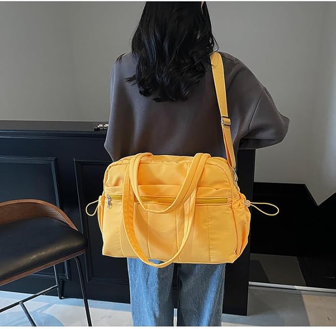 Gym Bag Sport Duffel Overnight Weekender Travel Bag with wet pocket and shoe pocket M06 Yellow