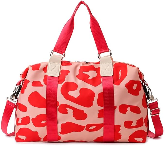 Weekender Duffel Sport Gym Bag Overnight Travel duffle Bags with Wet Pocket TB2301A Red