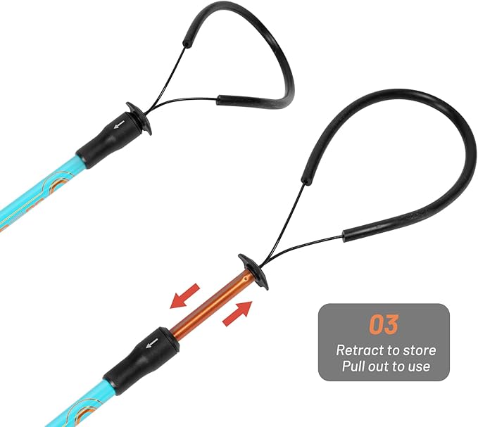 G2 Avalance Kit: Lightweight Aluminum Alloy Snow Shovel with Snow Probe and Storage Bag, Folding Design, Easy to Storage and Carry (Blue