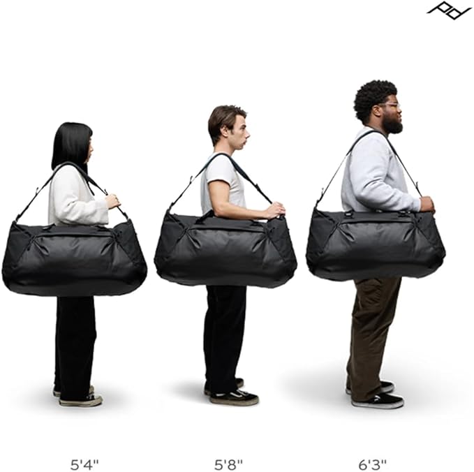 Peak Design Travel Duffel, Extra-Wide Single Zip Access, Weatherproof Shell, 4 External Pockets, Fits Packing Cubes & Camera Cubes, Ideal for Weekend Trips, Versatile Duffel Bag for Travel