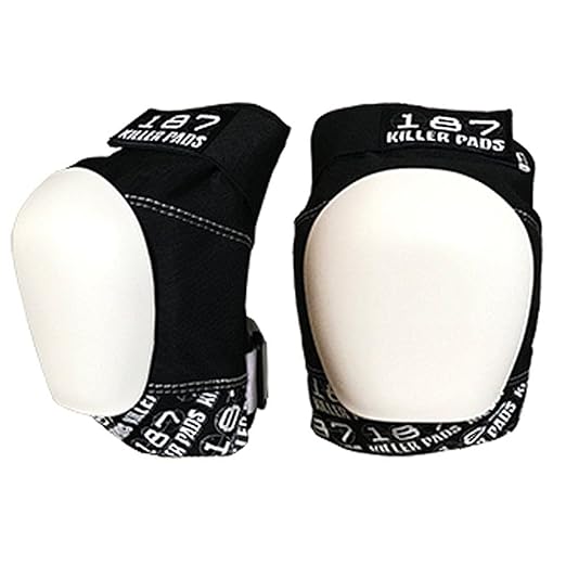 187 Killer Pads Pro Knee Pad, Black/White, Large