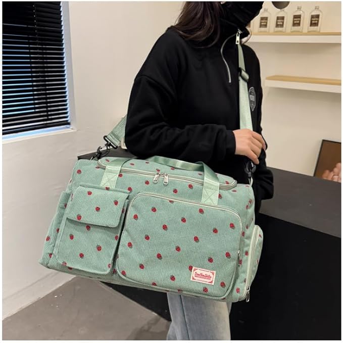 Gym Bag Sport Duffel Overnight Weekender Travel Bag with wet pocket and shoe pocket K03 Green