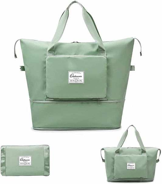 Large Capacity Foldable Travel Bag Expandable Portable Carry on Bag Dry&Wet Separation Sports Duffel Bags