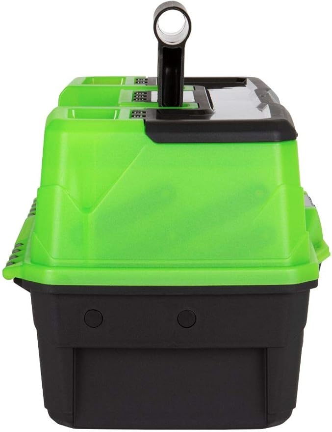 Flambeau Outdoors 6383FG 3-Tray Classic Tray Tackle Box, Portable Tackle Organizer, Frost Green/Black