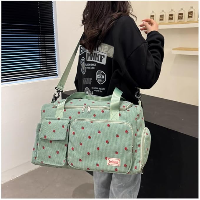 Gym Bag Sport Duffel Overnight Weekender Travel Bag with wet pocket and shoe pocket K03 Green