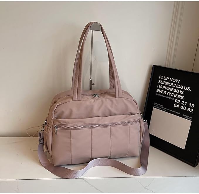 Gym Bag Sport Duffel Overnight Weekender Travel Bag with wet pocket and shoe pocket M03 Dusty pink