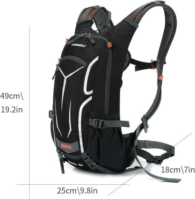 ANMEILU Outdoor Cycling Backpack, 18L, Black