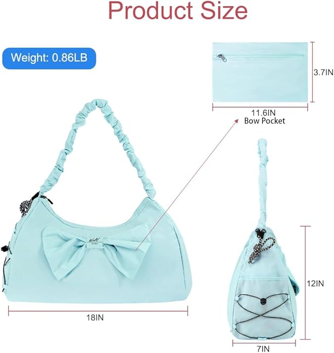 WOLT Gym Bag For Women, Yoga Mat Bag with Shoes Compartment, Wet Pocket and Water Bottle Pocket