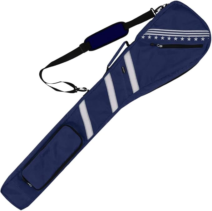 Big Teeth Golf Sunday Bag, Small Golf Bag Lightweight, Par 3 Golf Bag for A Few Clubs Driving Range, Practice with Carry Shoulder Strap Foldable Multi-Colour