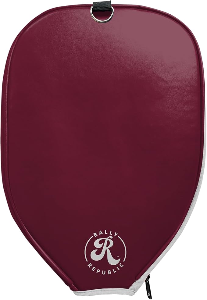Officially Licensed Collegiate Pickleball Paddle Cover - Lightweight PU Leather Material - Durable Foam Interior Protection with Zippered Closure - Fits Most Paddles on the Market