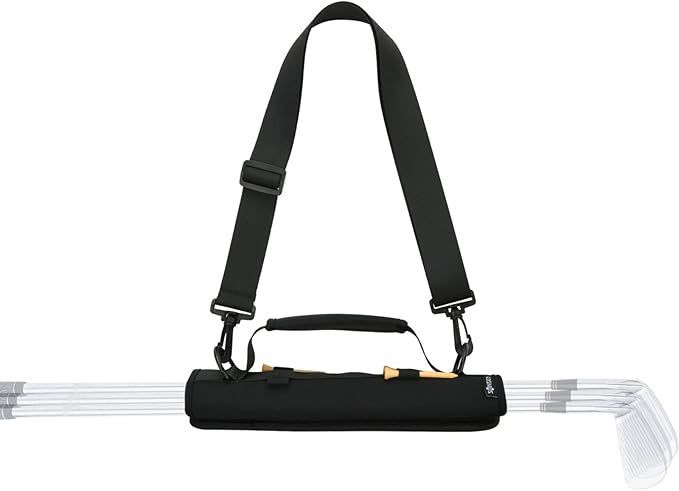 Cosmos Mini Golf Club Bag Portable Golf Club Carrier Sling Strap & Holder Sleeve for Course Training Practice Driving Range Carrier Gift Accessories for Men Women Golfer