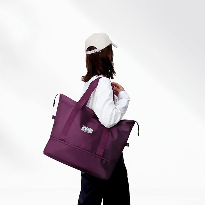 NPBAG Women Travel Duffel, Multi Functional Large Expandable Weekender Carry-on Tote, Gym Workout Overnight Bag, Mommy Hospital Bag for Labor and Delivery