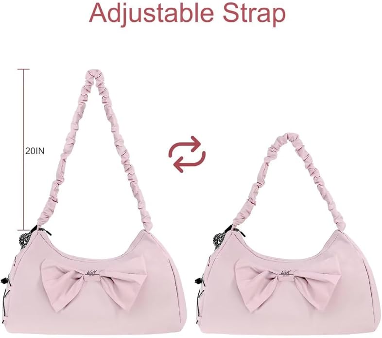 WOLT Gym Bag For Women, Yoga Mat Bag with Shoes Compartment, Wet Pocket and Water Bottle Pocket