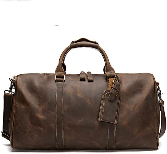 GOKA & MESCHÉ DUFFLE BAG FULL GRAIN COWHIDE LEATHER (MEDIUM BROWN)