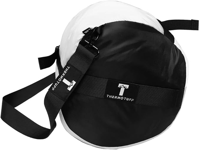 Thermotuff Wearable Sleeping Bag with Dual Hoodie, Long Sleeves, Pockets & Adjustable Drawstring - Ideal for Camping, Cold Weather Hiking, and Stadium Sak Blanket