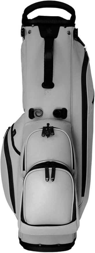 KRADUL - LUX 9.5" 14-Way Hybrid Stand Bag – Lightweight Golf Bag with Stand, Leather Finish, Club Organizer & Removable Panel