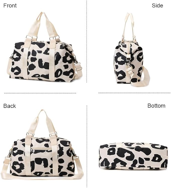 Weekender Duffel Sport Gym Bag Overnight Travel duffle Bags with Wet Pocket TB2301A Black