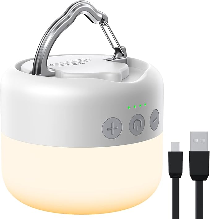 ZMNT LED Camping Lantern Rechargeable 1000LM, Up to 300H Running Time Camping Tent Light, 6700mAh Emergency Light for Hurricane, Power Outages, Home, Hiking, Water-Resistant