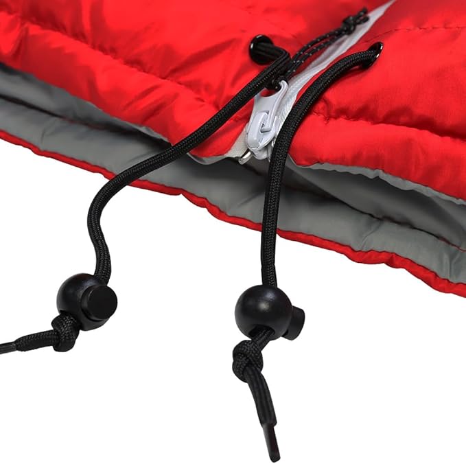 Thermotuff Wearable Sleeping Bag with Dual Hoodie, Long Sleeves, Pockets & Adjustable Drawstring - Ideal for Camping, Cold Weather Hiking, and Stadium Sak Blanket