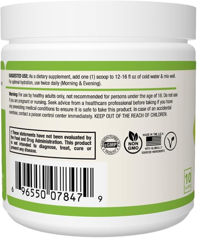 Grow Young Fitness Hydration Powder - Lemon Lime, Premium Electrolyte Mix for Proactive Hydration, Vitamins and Sugar Free (1 Pack, 30 Servings)