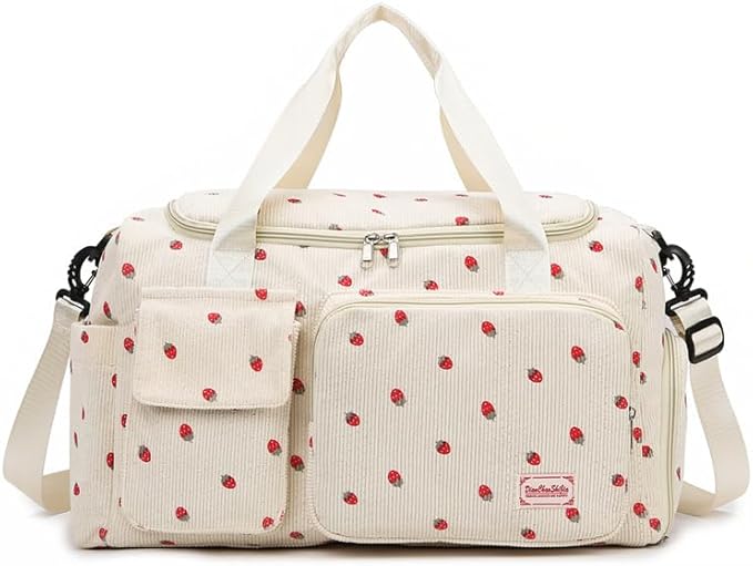 Gym Bag Sport Duffel Overnight Weekender Travel Bag with wet pocket and shoe pocket K01 Beige