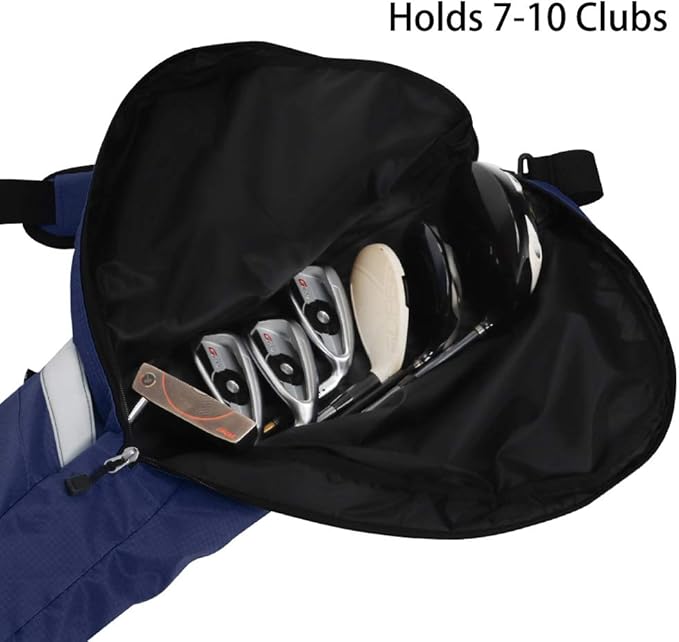 Big Teeth Golf Sunday Bag, Small Golf Bag Lightweight, Par 3 Golf Bag for A Few Clubs Driving Range, Practice with Carry Shoulder Strap Foldable Multi-Colour