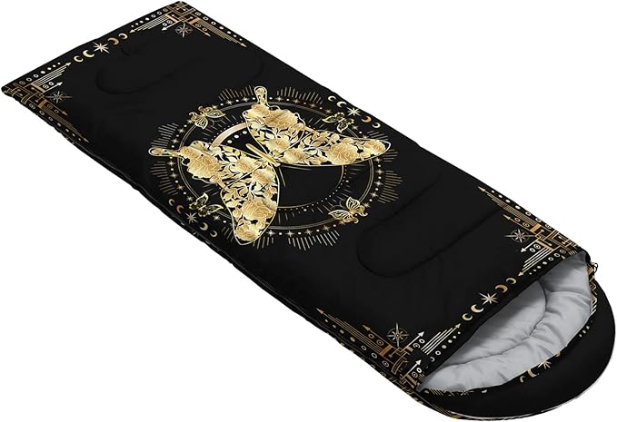 QOOMO Camping Sleeping Bags,3 Season Warm & Cool Weather,Lightweight,Waterproof Sleeping Bags for Adults & Kids,Traveling,and Outdoors,Camping Gear Equipment