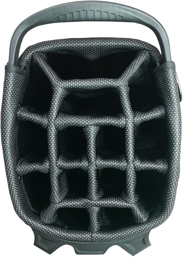 KRADUL - LUX 9.5" 14-Way Hybrid Stand Bag – Lightweight Golf Bag with Stand, Leather Finish, Club Organizer & Removable Panel