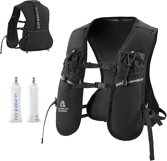 Alpheratz Running Hydration Vest with 500ml Water Bladder,Lightweight Adjustable Chest Straps Hydration Backpack for Hiking and cycing
