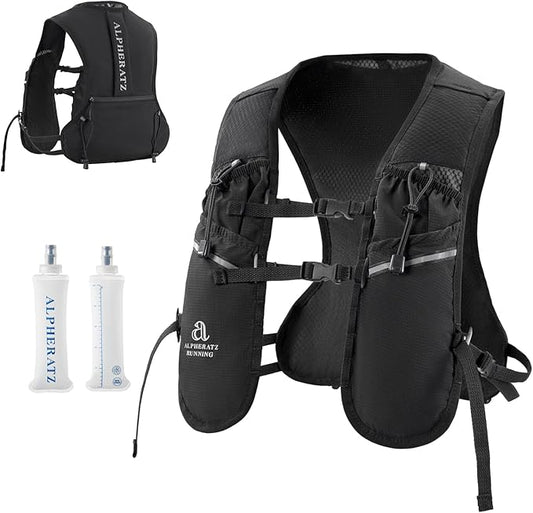 Alpheratz Running Hydration Vest with 500ml Water Bladder,Lightweight Adjustable Chest Straps Hydration Backpack for Hiking and cycing