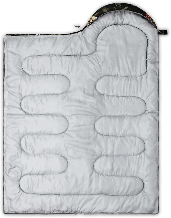 QOOMO Camping Sleeping Bags,3 Season Warm & Cool Weather,Lightweight,Waterproof Sleeping Bags for Adults & Kids,Traveling,and Outdoors,Camping Gear Equipment