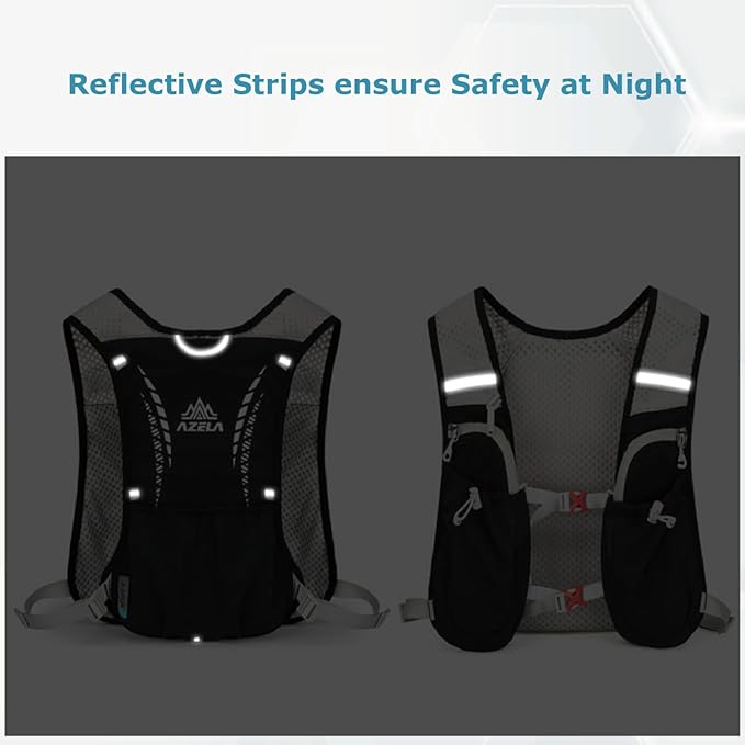 YAPJEB Lightweight Hydration Pack Backpack Vest, Optional 1.5L 2L BPA Free Water Bladder - Leakproof Breathable for Men Women Running Hiking Cycling Marathon