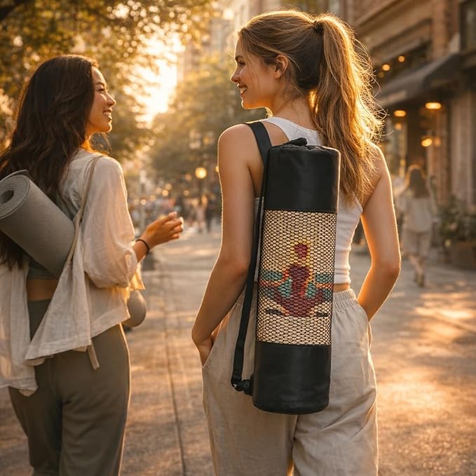 Yoga Mat Bag, Lightweight Mesh Net with Adjustable Strap for Comfortable Carrying for Yoga Mat, Snorkel Tube